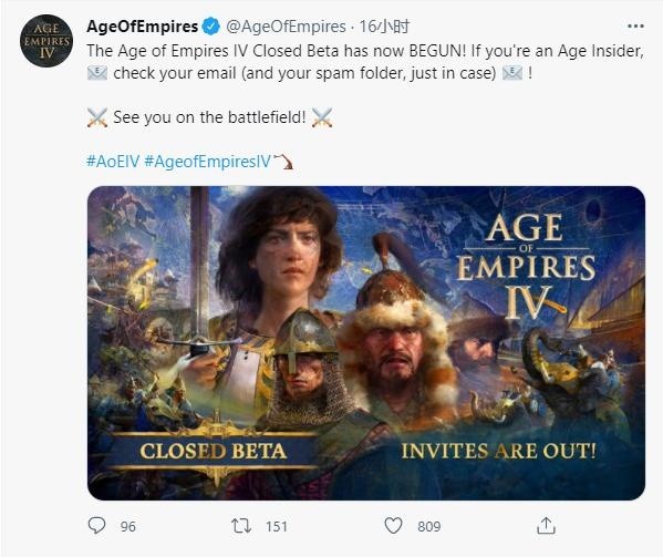 帝国时代 4今日开启封测，四大文明含中国同步体验